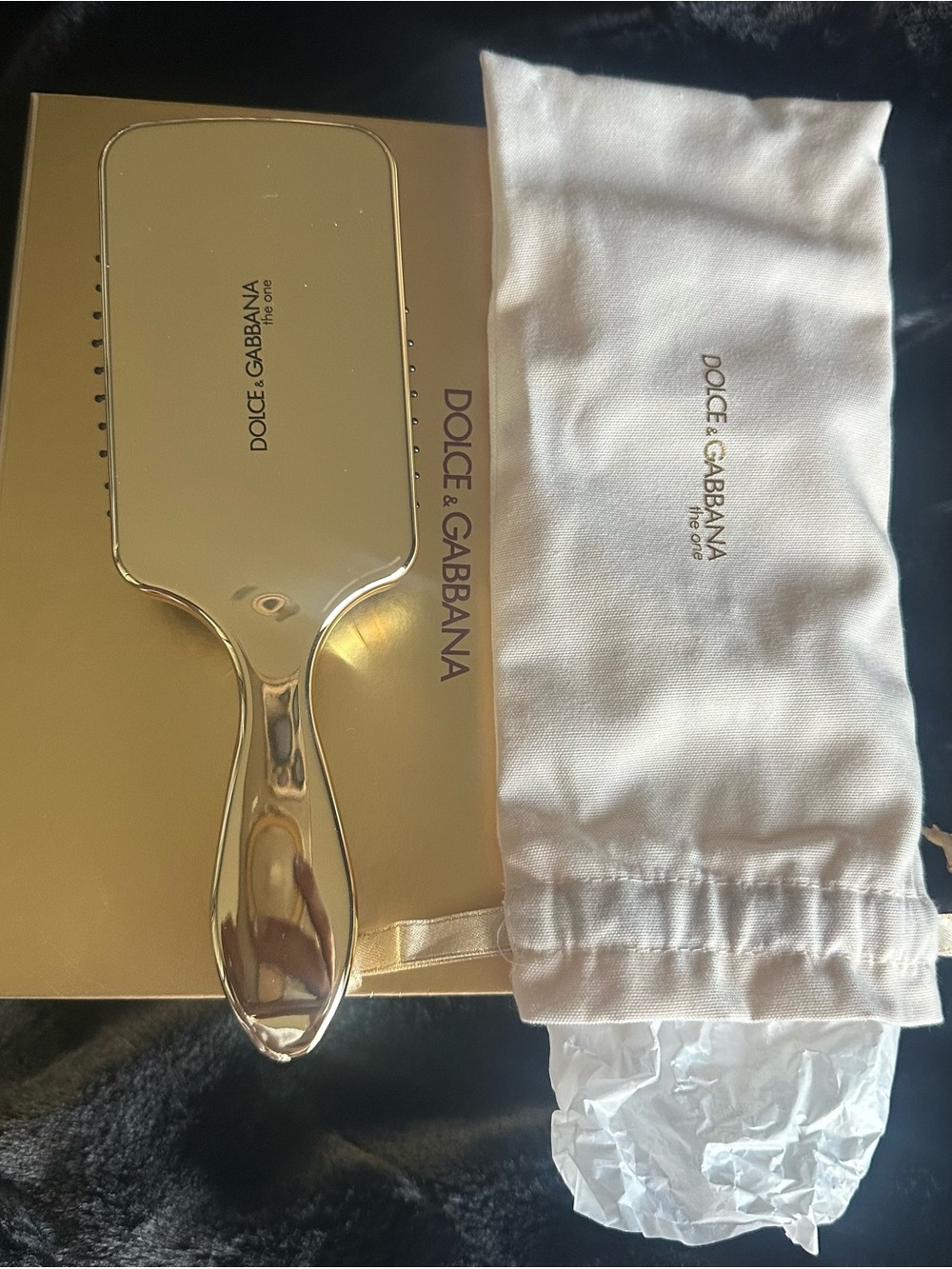 Dolce & Gabbana Gold Hand Mirror